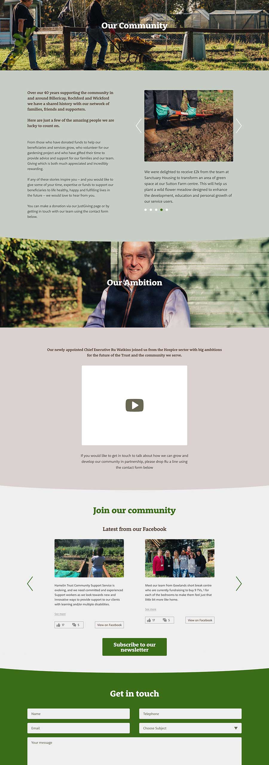 Charity Website Design, Essex
